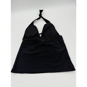 Old Navy Black Plunge Halter Tankini Swimsuit- Beach Retro Glam-New Without Tags